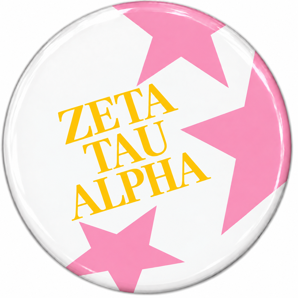 Pink Star Sorority Button