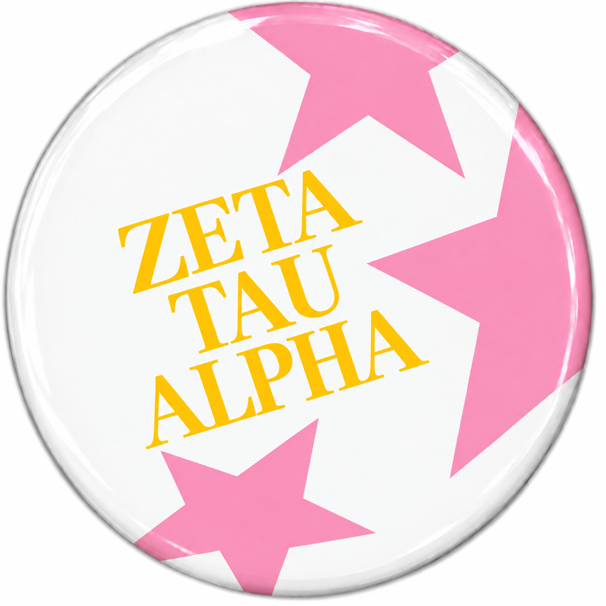 Pink Star Sorority Button