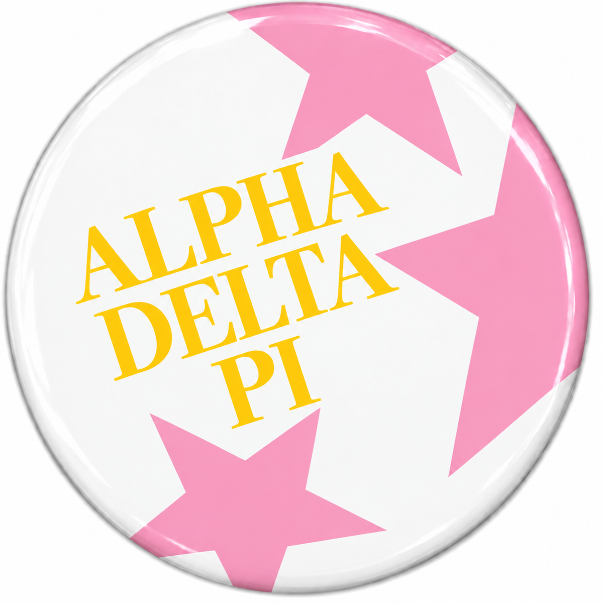 Pink Star Sorority Button
