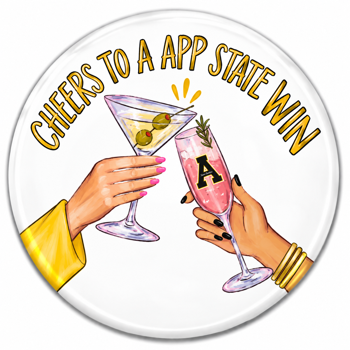 Cheers to an App State Win Pin