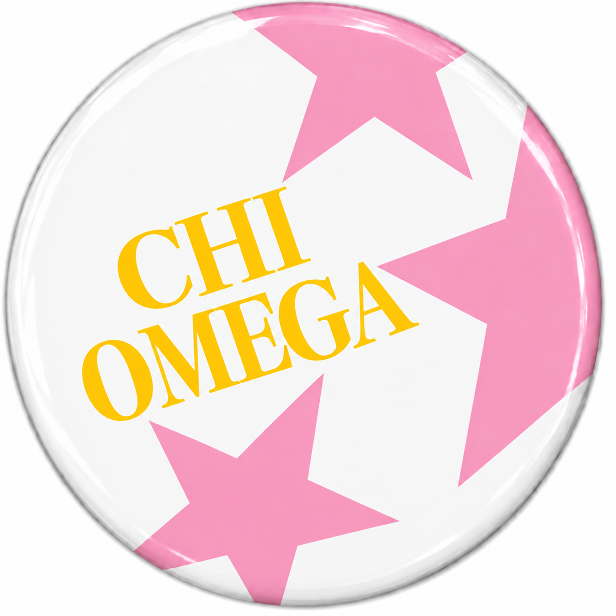 Pink Star Sorority Button