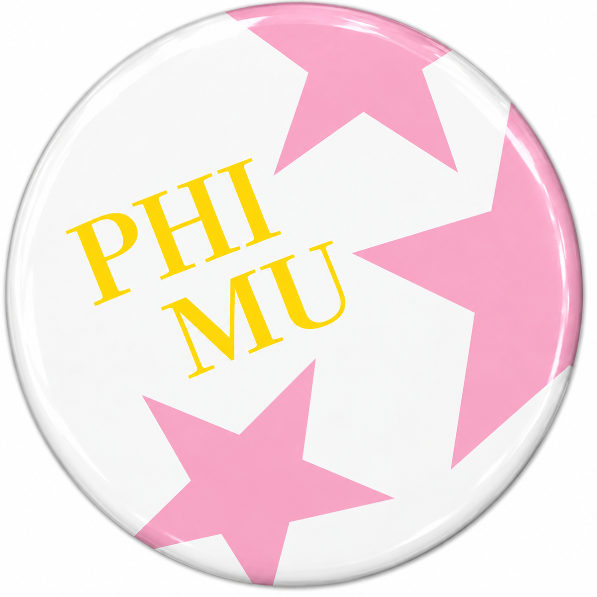Pink Star Sorority Button