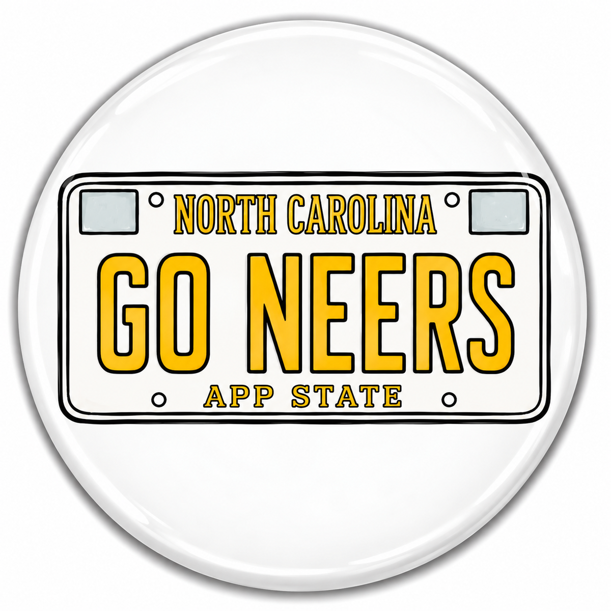 Go Neers License Plate Pin