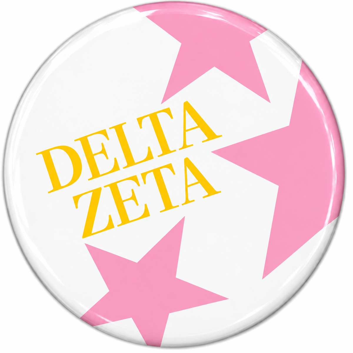 Pink Star Sorority Button