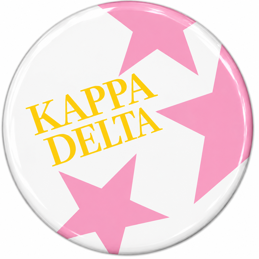 Pink Star Sorority Button