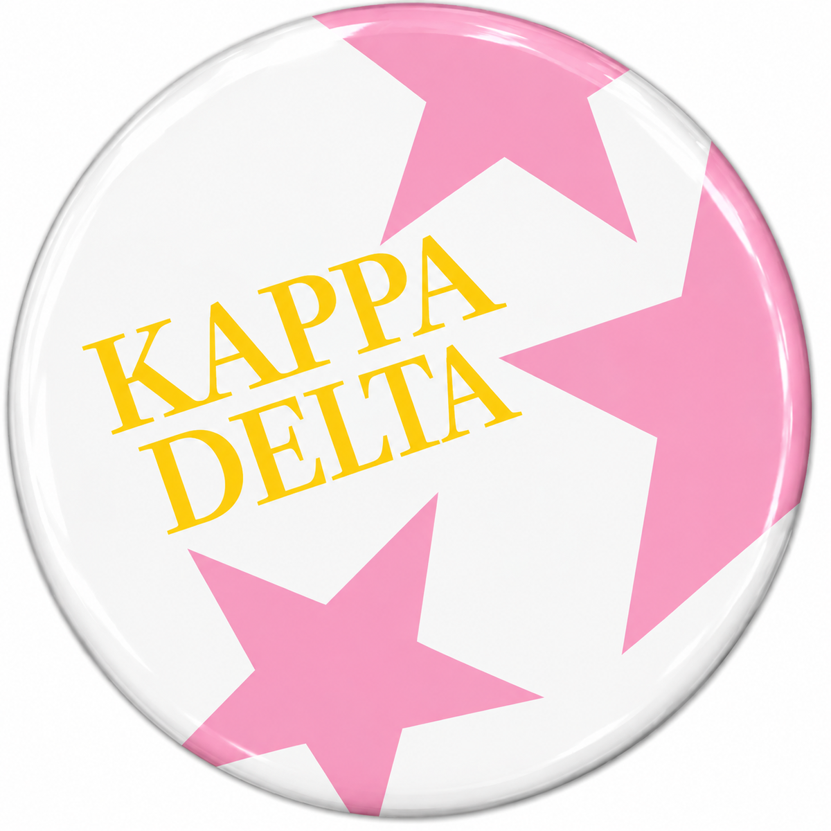 Pink Star Sorority Button