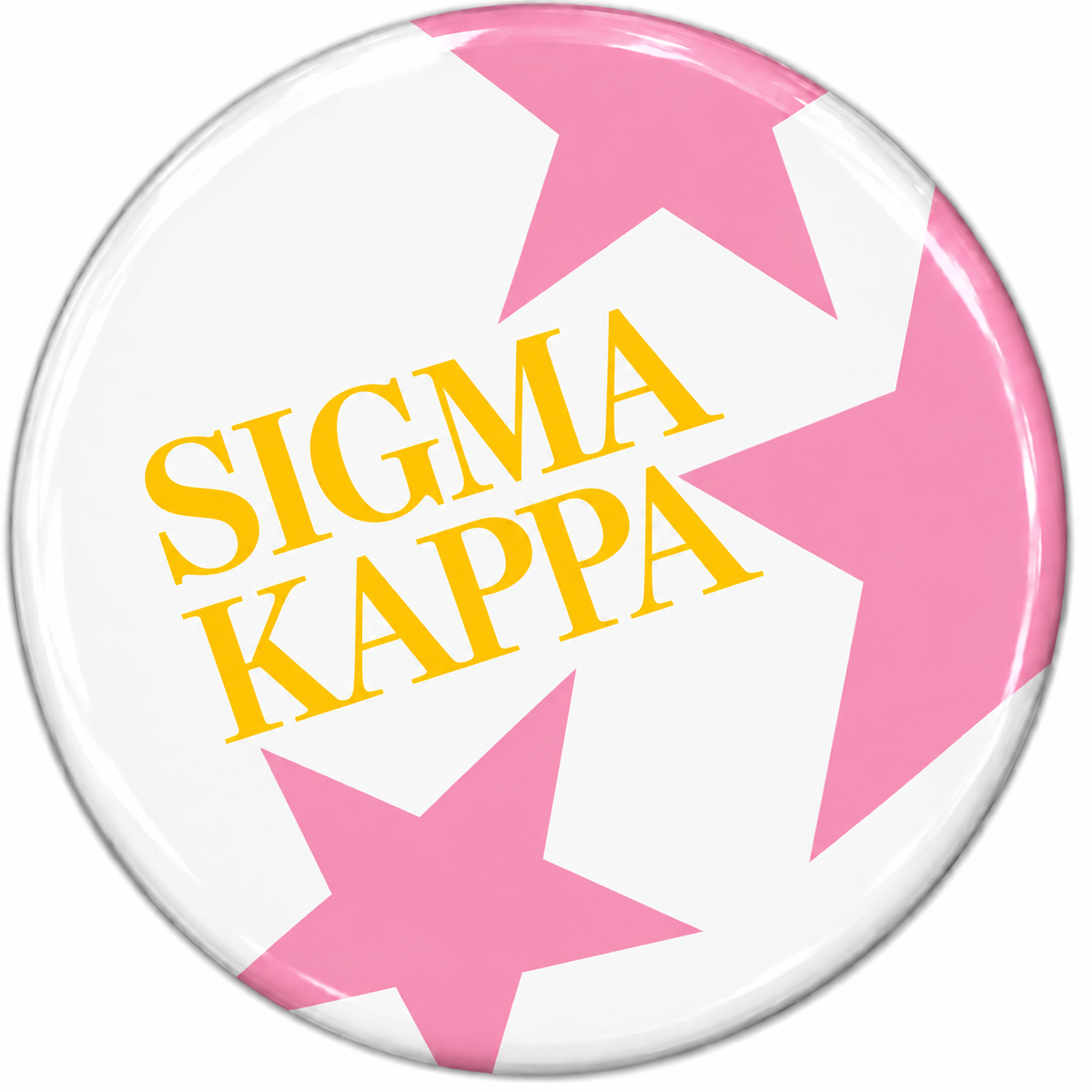Pink Star Sorority Button