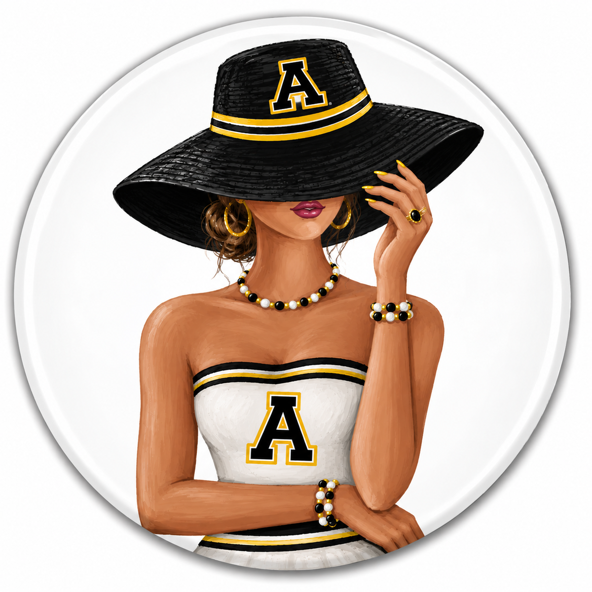 App State Game Day Girl Pin