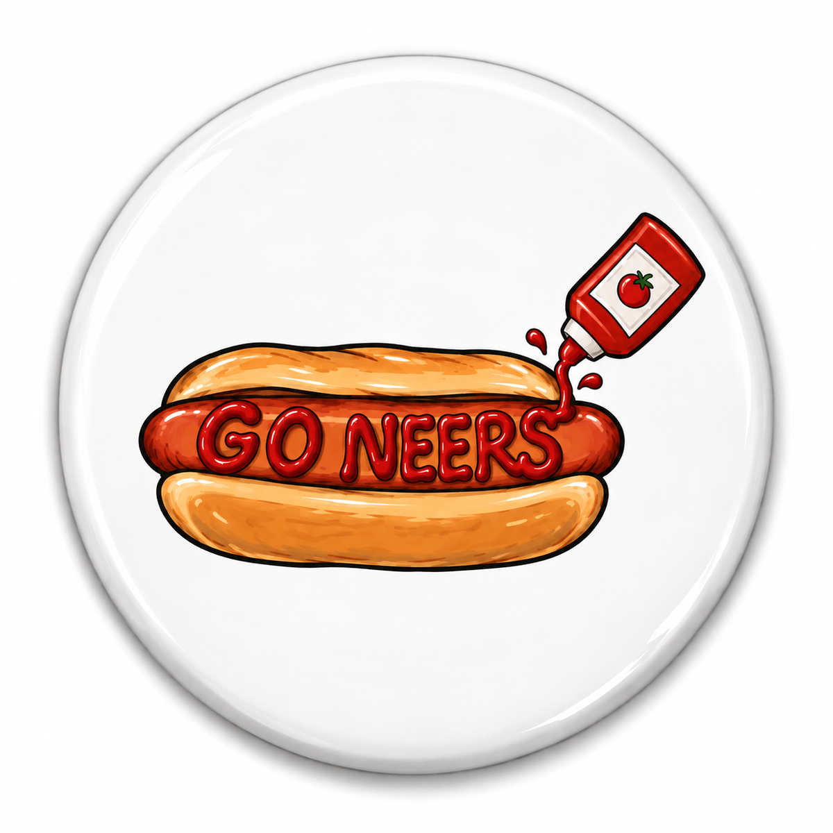 Go Neers Hot Dog Pin