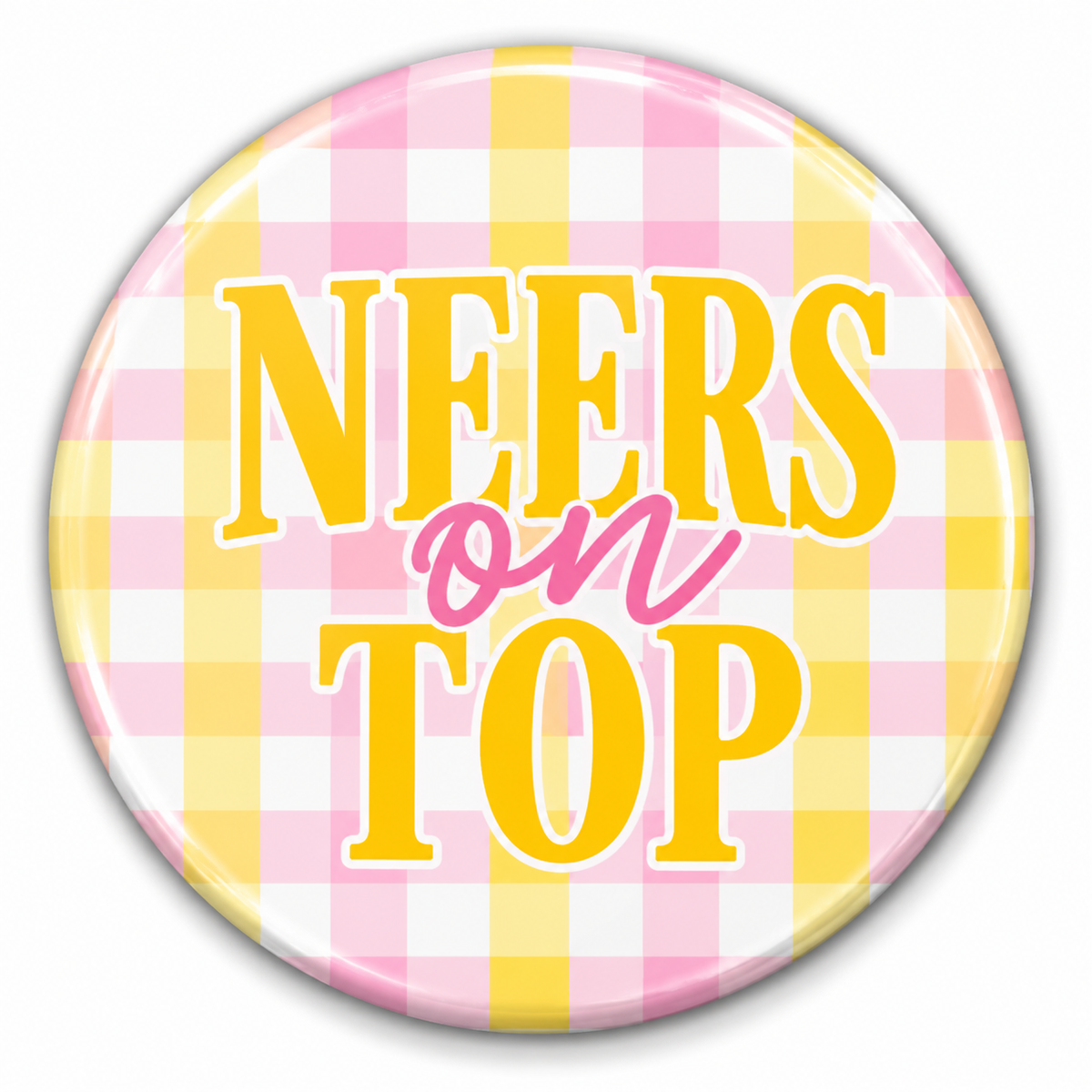 Neers on Top Pink & Yellow Pin